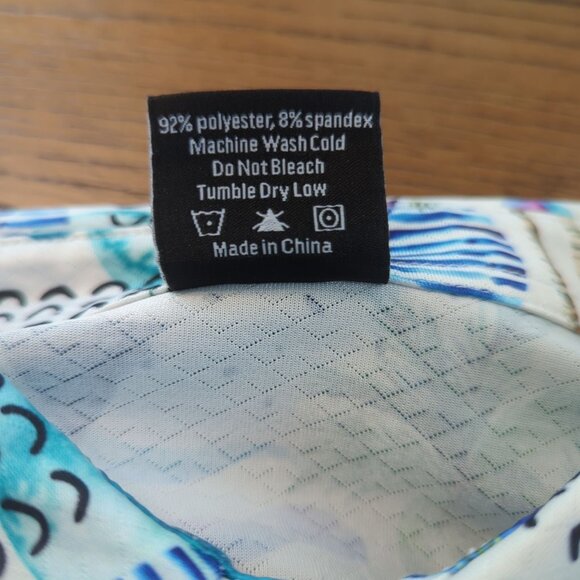 Golf Gods Polo multicolored Men's Polo Top Size L Tropical Abstract Modern Golf - Picture 9 of 13